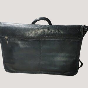 Wilsons Leather Black Briefcase Bag With Adjustable Shoulder Strap  Top Handle